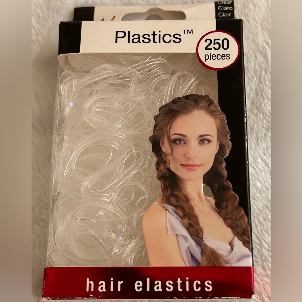 MIA Beauty Translucent Hair Elastics 250 pieces new in box
